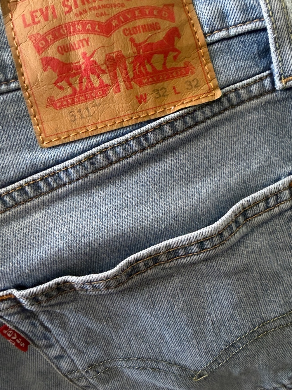 Levi's 511 Light Wash Blue Straight Jeans